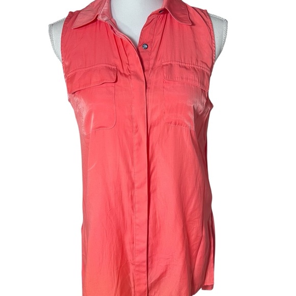 Kill City Sleeveless Button Down Coral Women’s Size Small NWT Lightweight Casual - Picture 11 of 14
